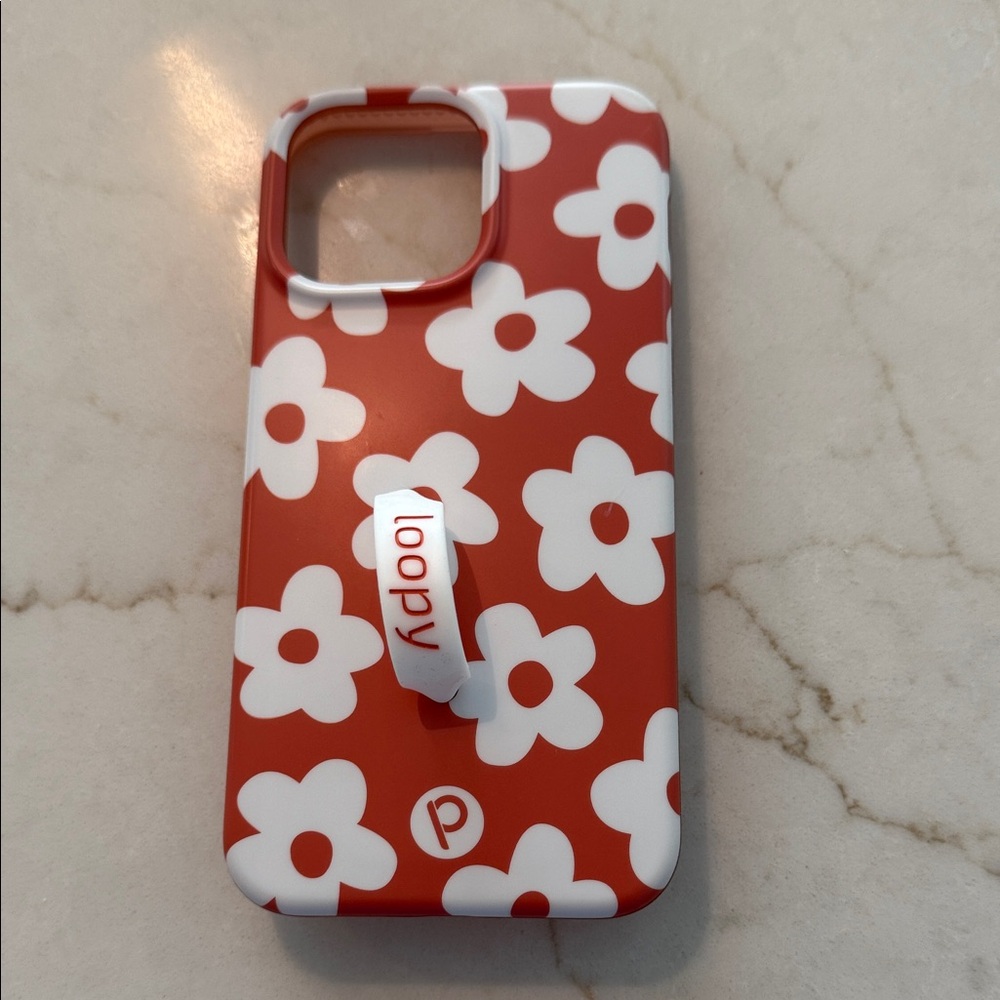 Loopy Case Red and White Floral Phone Cover